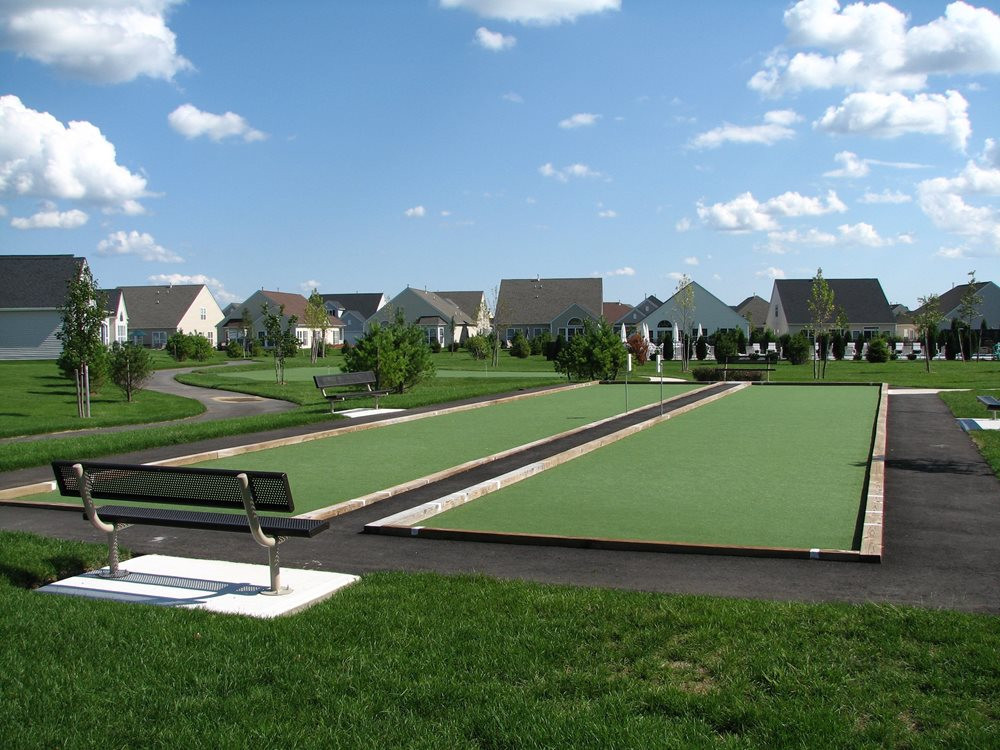 Greenwich artificial turf bocce ball court